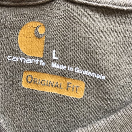 Carhartt ワンポイントポケT  カーキL