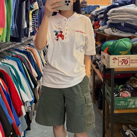 90s ファンタジア刺繍ヘンリーTシャツ