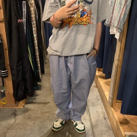 ギンガムチェック柄 シェフパンツ👖