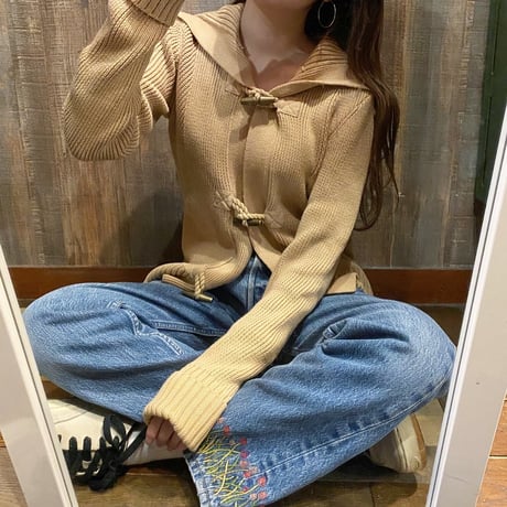 LAUREN Ralph Laurenコットンセーラーカラーカーディガン