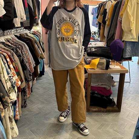 メキシコ製カレッジラグランTシャツ