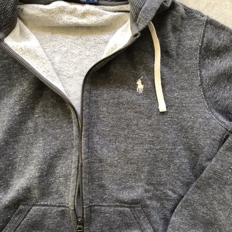 POLO フルジップフーディ グレー