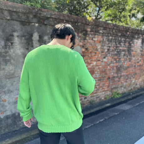 POLO コットンニットセーター  L