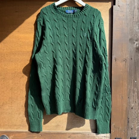 POLO ケーブルコットンニット