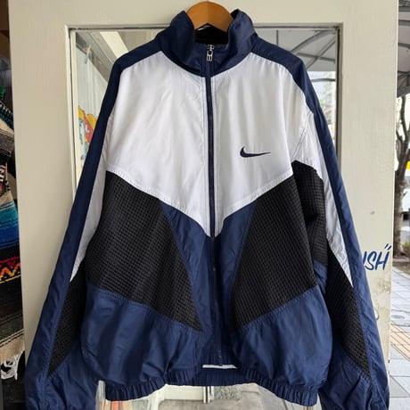 〜00's NIKE ナイロン×メッシュ切り替えジャケット　L