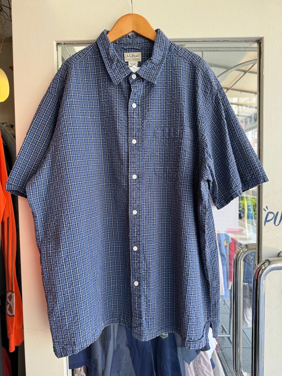 00s L.Lbean エルエルビーン 半袖　コットン　チェック　BDシャツ 00s L.Lbean エルエルビーン 半袖 コットン チェック BDシャツ