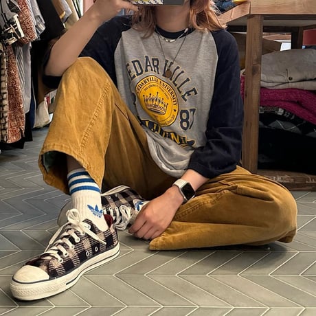 メキシコ製カレッジラグランTシャツ
