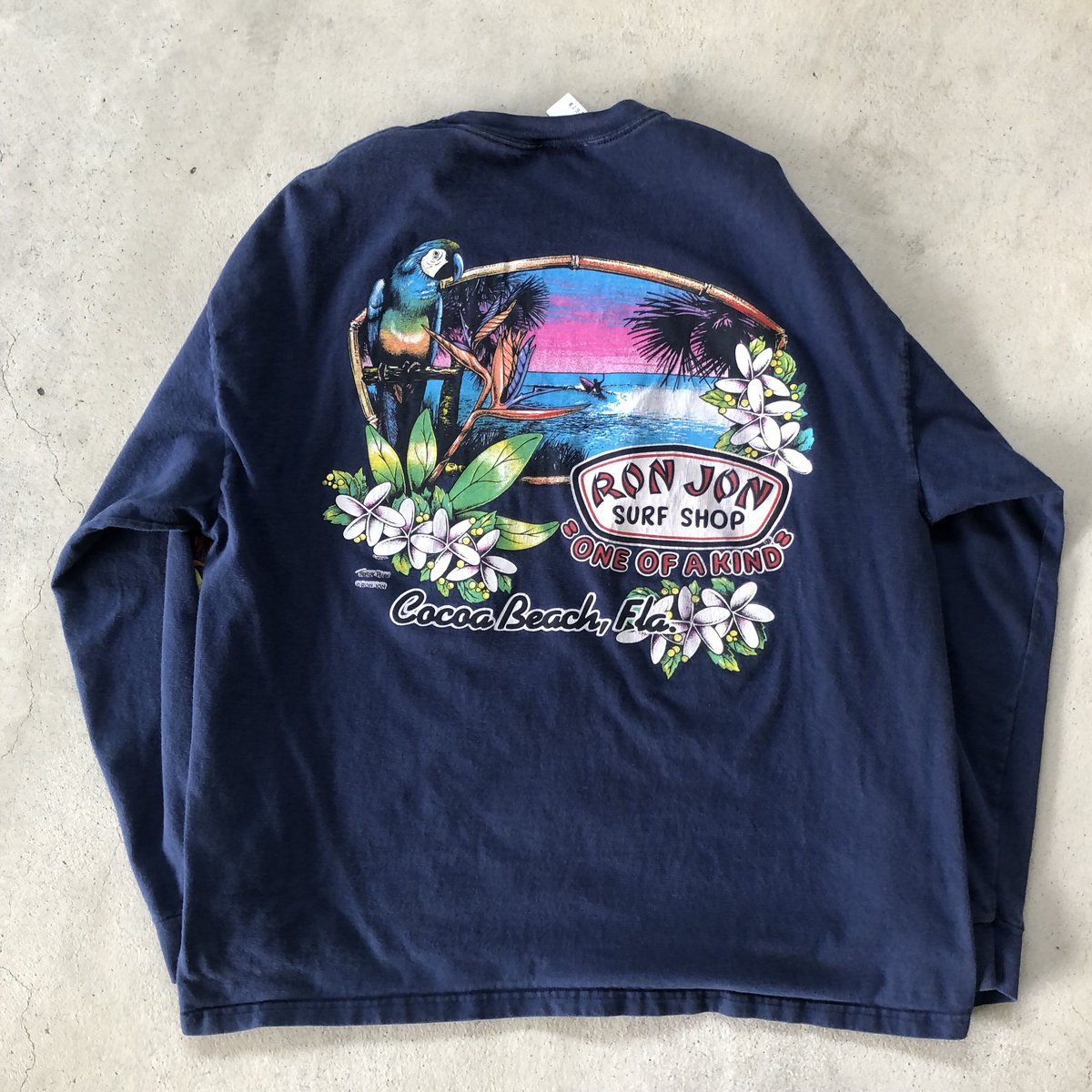 90s RON JON L/S TEE ロンT サイズXLネックUネック