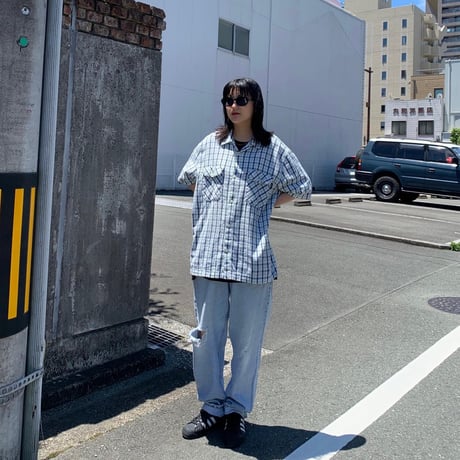 Woolrich開襟チェックシャツ