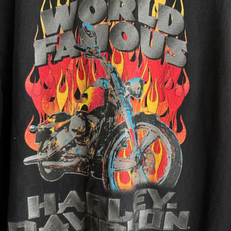 HARLEY DAVIDSON 袖プリントロンT