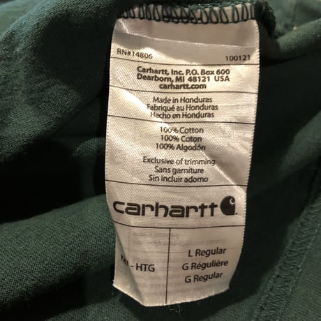 Carhartt ワンポイントポケT  グリーンM,L