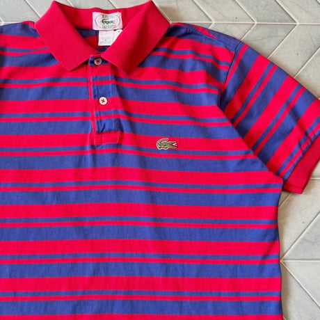 80s USA製 LACOSTE ボーダーポロシャツ