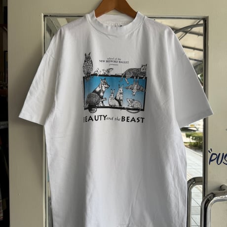 90's Beauty and the Beast プリントTシャツ