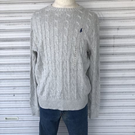 POLO ケーブルコットンニット