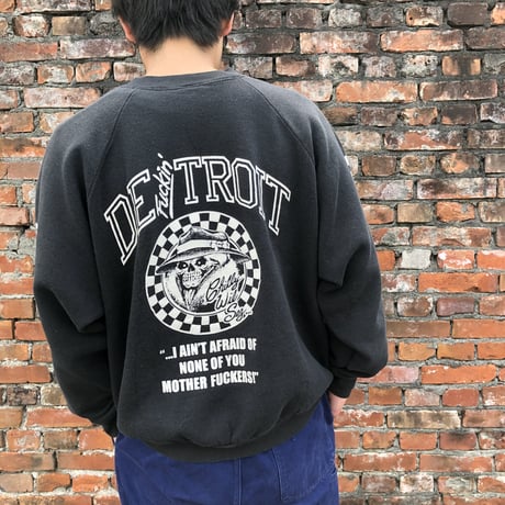 80's-90's バイカー系袖プリントスウェット