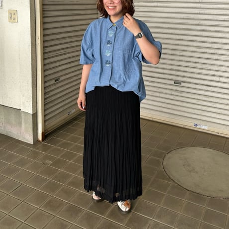 チロリアンシャツ ブルー