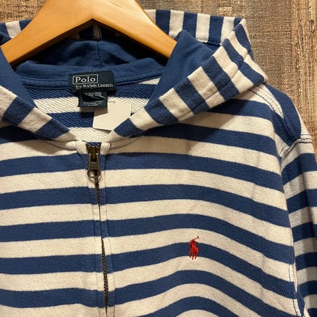 POLO ボーダージップパーカー