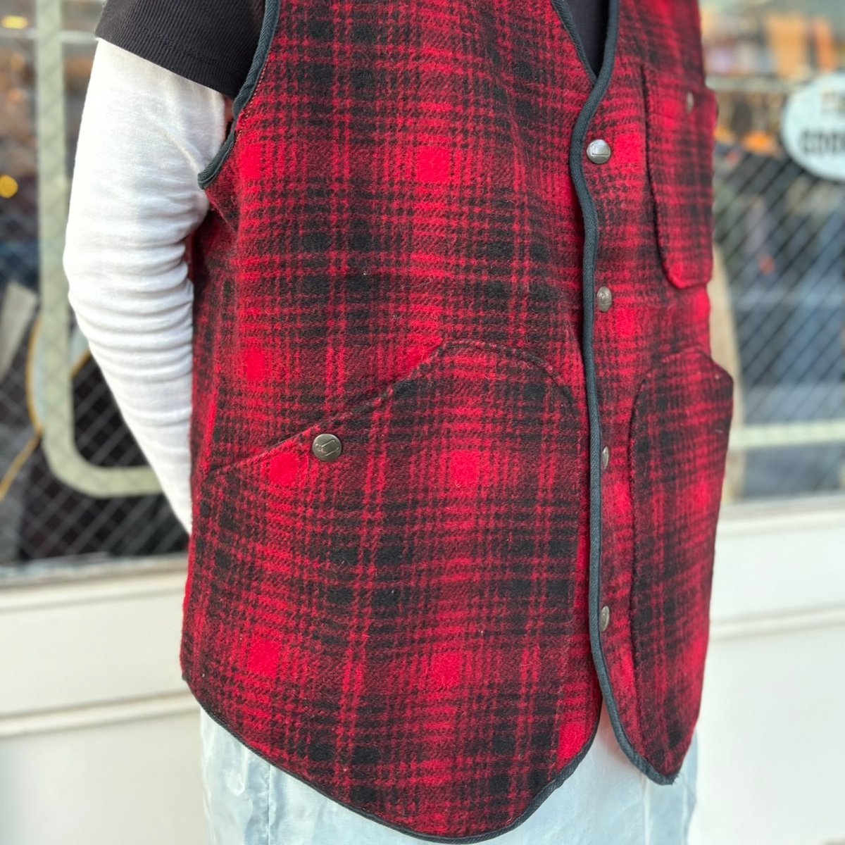 USA製 Wool rich チェック柄ウールベスト | CUSTOM FEVER