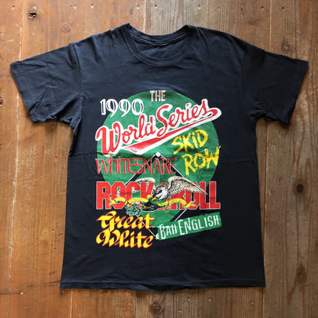 1990 WORLD SERIES 豪華バンドプリントTシャツ