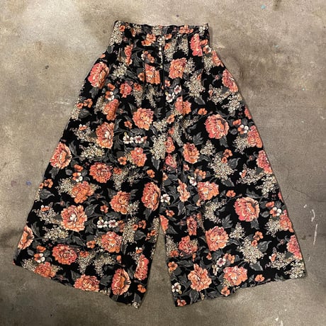 USA製花柄リラックスワイドパンツ