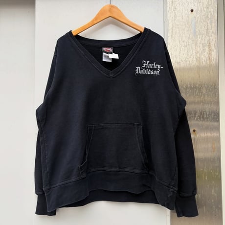 Harley-Davidson バックプリントVネックスウェット
