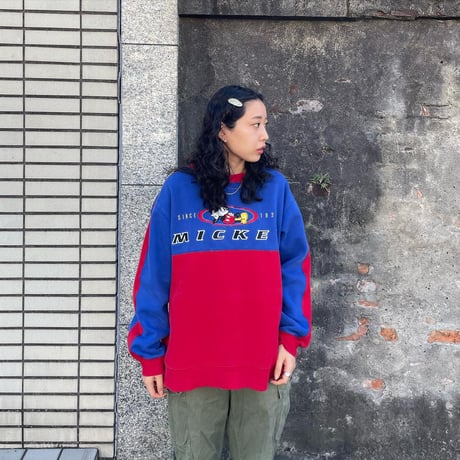 ミッキー切替デザインスウェット