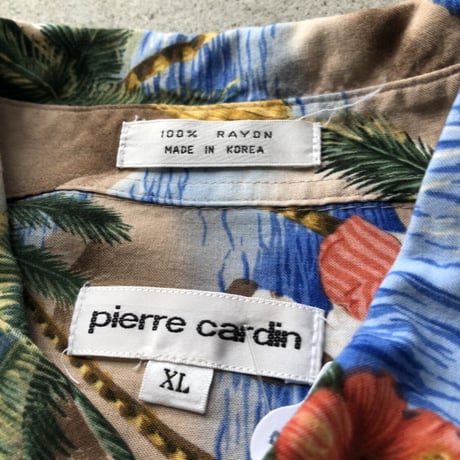 ピエールカルダン総柄レーヨンシャツ  XL