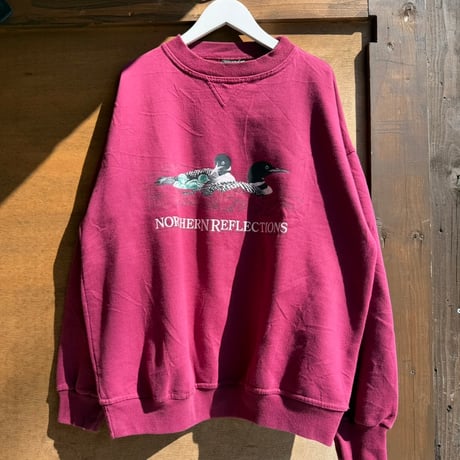 90s カモ プリントスウェット