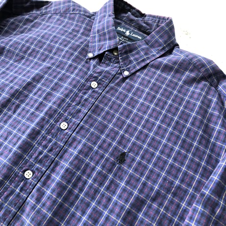 Ralph Lauren長袖チェックシャツ BLAKE  L