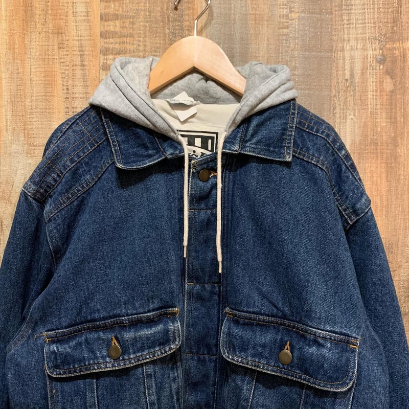 90s ST JOHNS BAY Hooded デニム ジャケット パーカー ST JOHN'S BAYフード付デニムジャケット | CUSTOM FEVER