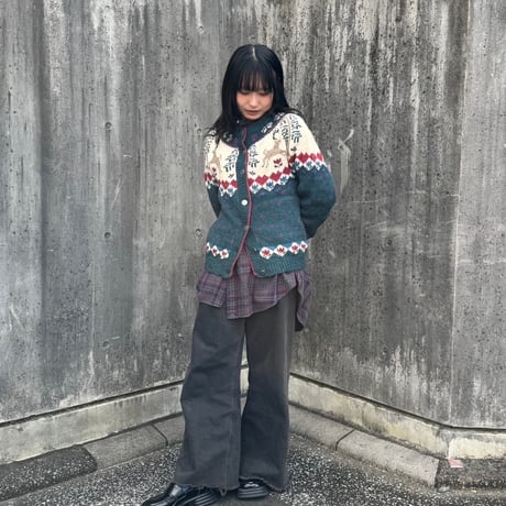 Woolrich ノルディック柄ニットカーディガン