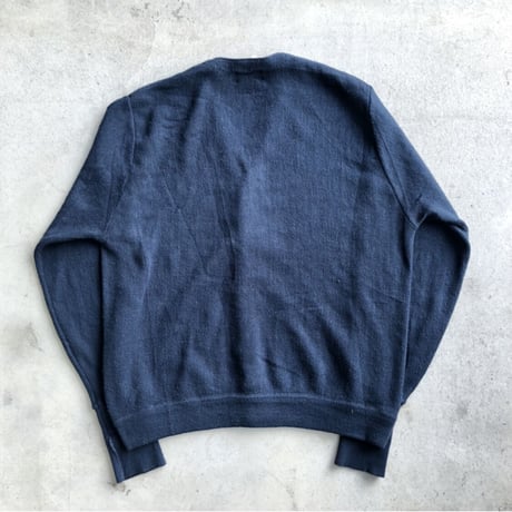LACOSTEアクリルニットカーディガン  ネイビー