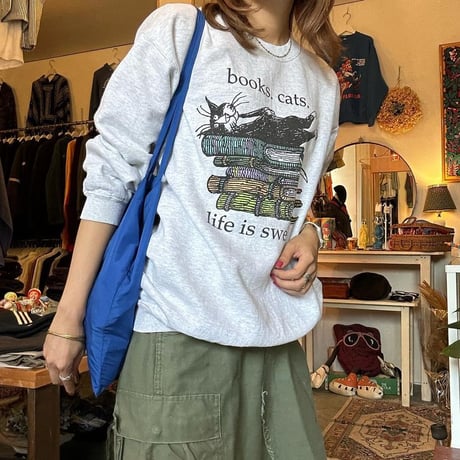 〜00年代Books&catsスウェット🐈📚