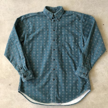 〜90's USA製WOOLRICH 総柄シャモアクロスシャツ