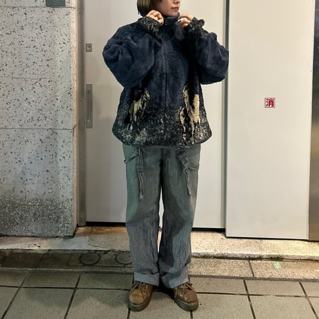 USA製 BEAR RIDGE ウマ柄 ボアジャケット
