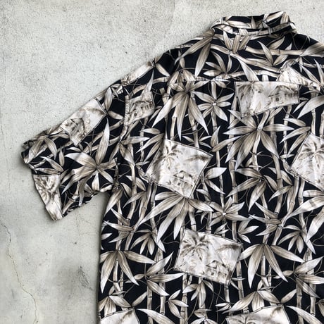 ピエールカルダン総柄レーヨンシャツ XXL