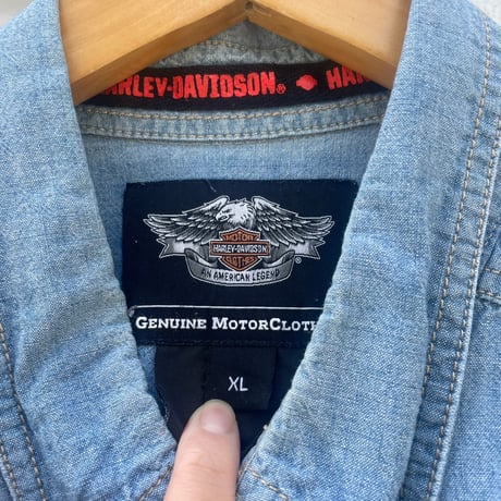 HARLEY DAVIDSONノースリーブデニムシャツ