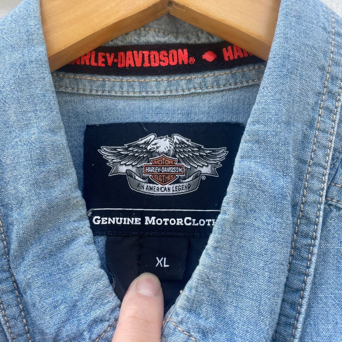 HARLEY DAVIDSONノースリーブデニムシャツ | CUSTOM FEVER