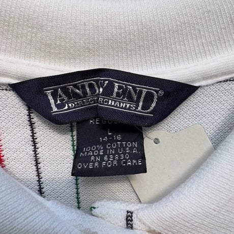USA製 LANDS'END チェック柄ポロシャツ