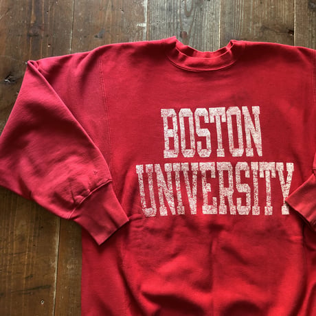 80's〜90'sUSA製BOSTON UNIVERSITYチャンピオンリバースウィーブXL