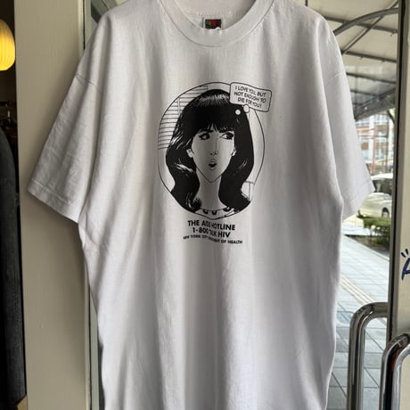 90's〜アメコミ風デザインプリントTシャツ XL