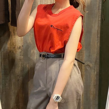 CHAMPIONノースリーブTシャツ