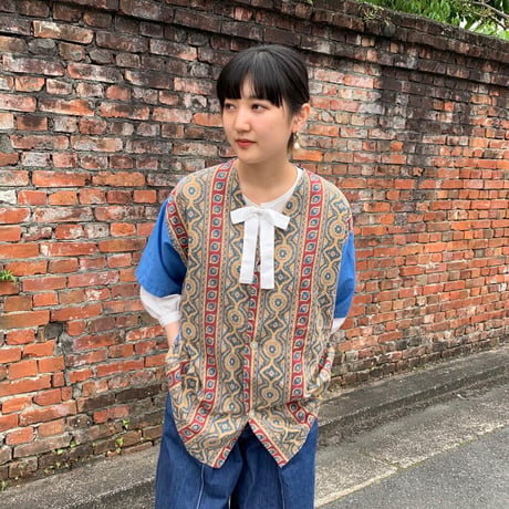 エスニック切り替え前あきトップス