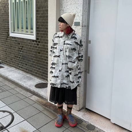 Columbia 魚柄シャツ