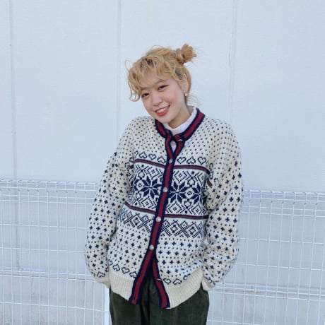USA製 L.L.Bean ノルディックセーターカーディガン