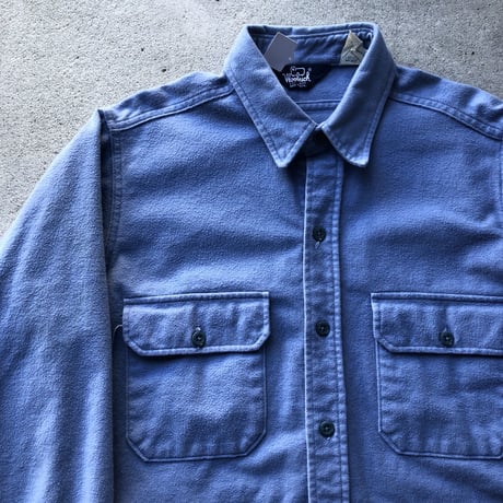 80's WOOLRICH長袖シャモアシャツ  L