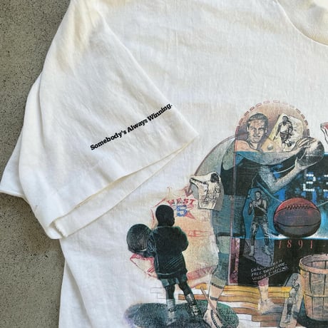 USA製バスケデザイン両面Tシャツ