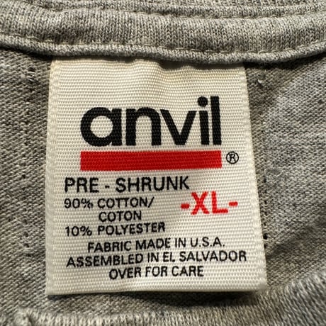 90's〜 anvil無地T  デッドストック