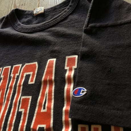 80年代チャンピオンカレッジTシャツ　黒　L