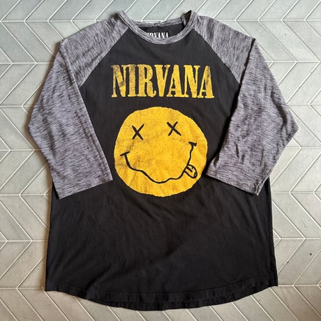 NIRVANA ラグラン七部Tシャツ